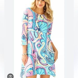 Lilly Pulitzer Edna Swing Dress Tile Wave